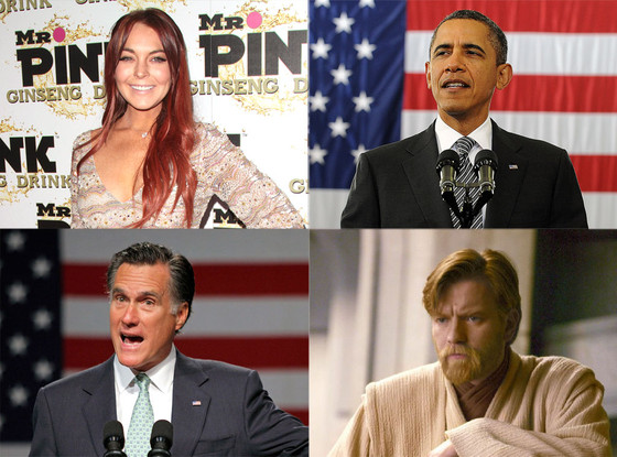 Mitt Romney, Barack Obama, Lindsay Lohan, Ewan McGregor Mitt Romney, Barack Obama, Lindsay Lohan, Ewan McGregor
